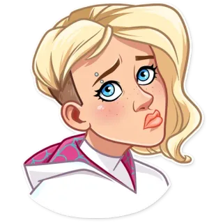 🥺 Spider-Gwen spidergwen, marvel, spiderwoman, gwenstacy, cartoon whatsapp sticker