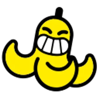 🍌 Cartone animato, Emoji, Giallo, Felice, Sorridendo telegram sticker