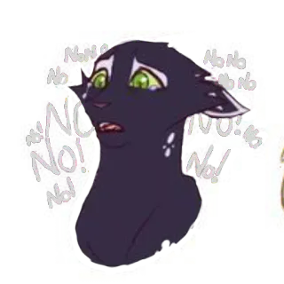 😿 No! No! No! No! No! No! No! No! No! No! No! No! No! No! No! No! Katze, Cartoon, weinend, betrübt, traurig, Sticker telegram sticker