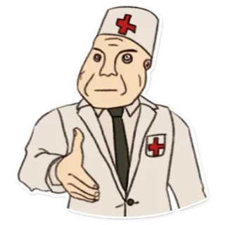 🧑‍⚕️ doctor, medical, white coat, healthcare, first aid telegram sticker
