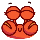 🦀 게, 만화, 귀여운, 해양 생물, 동물, 바다 telegram sticker