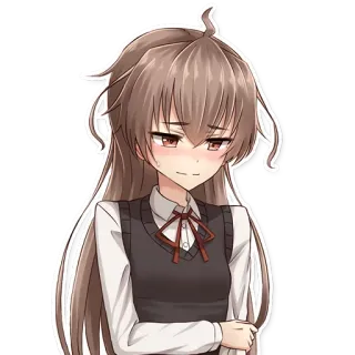 ☺️ anime, girl, cartoon, cute, female, manga telegram sticker