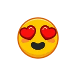 😍 絵文字, 愛, ハート目, 笑顔, 表情, 感情, 愛情 whatsapp sticker