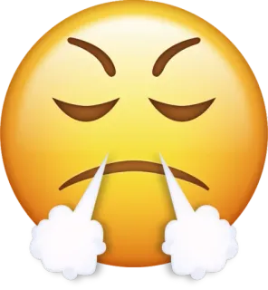 😤 wütend, emoji, frustriert, verärgert, gestresst whatsapp sticker