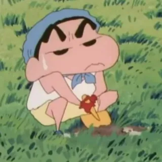 ☄ Shin-chan Shin-chan, Animé, Dessin animé, Personnage, Triste whatsapp sticker