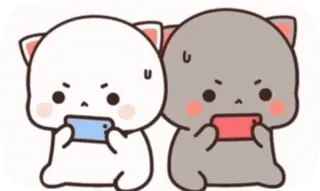 🎮 gatto, giocando, gioco, cartone animato, carino, animale telegram sticker