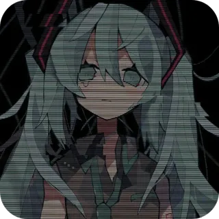 😢 Hatsune Miku Vocaloid telegram sticker