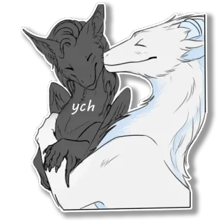 😙 ych Furry, Fantasia, Criatura, Arte, Animal, Amizade, Fofo telegram sticker