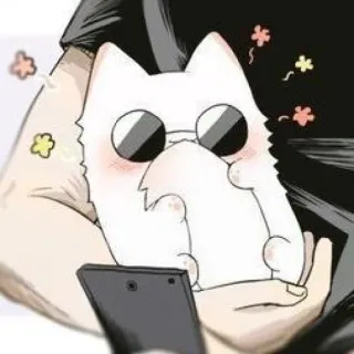 🧊 kot, okulary przeciwsłoneczne, słodki, zwierzę, kreskówka, anime whatsapp sticker