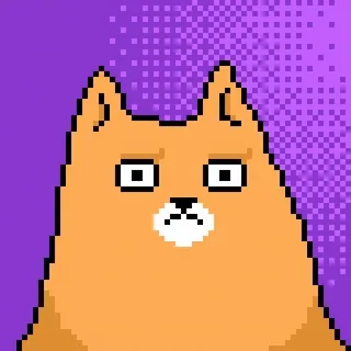 🤦‍♂️ หมา, พิกเซลอาร์ต, สีส้ม, การ์ตูน, สัตว์, มีม telegram sticker