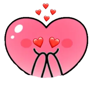 😍 corazón, amor, emoji, lindo, dibujos animados, cariño telegram sticker