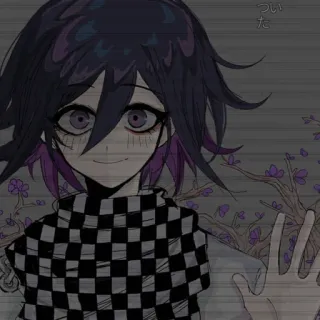 👋 Kokichi Oma Danganronpa ついた Anime, Cartoon, Danganronpa, Kokichi Oma, Charakter telegram sticker