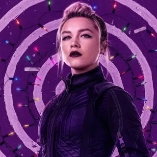 😐 Yelena Belova Hawkeye marvel, mujer, rubia, personaje, superhéroe whatsapp sticker