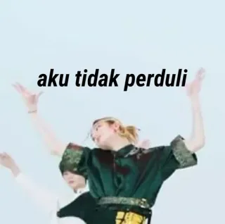 🤞 aku tidak perduli Мем, Индонезийский, Фраза, Выражение whatsapp sticker