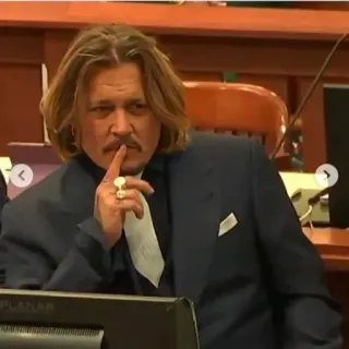 🍃 Johnny Depp Johnny Depp, actor, celebrity, court, trial telegram sticker