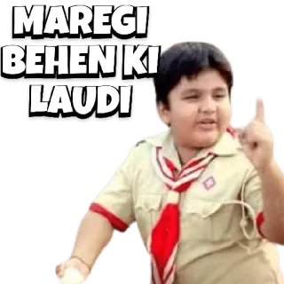 🤬 MAREGI BEHEN KI LAUDI menyinggung, bahasa gaul, penghinaan, hindi, anak laki-laki, gestur whatsapp sticker