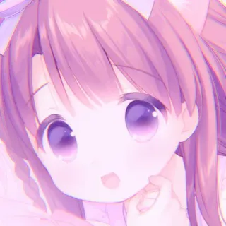 🍰 anime, girl, cute, purple, cartoon, kawaii telegram sticker