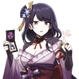 🛑 Raiden Shogun Genshin Impact Anime, Gra wideo, Waifu, Genshin Impact, Raiden Shogun, Electro Archon telegram sticker