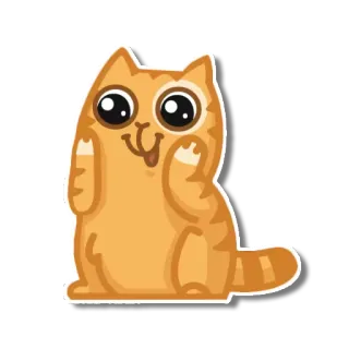 🤗 gato, dibujos animados, animal, pegatina, lindo telegram sticker