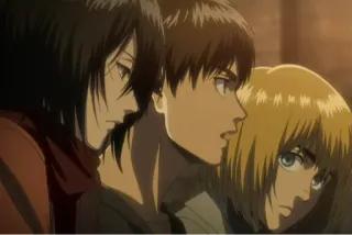 🌟 Mikasa Ackerman Attack on Titan Anime, Personagem, Mikasa, Eren, Armin telegram sticker