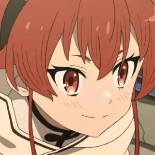 😊 Anime, Schattig, Meisje, Roodharige, Glimlach telegram sticker