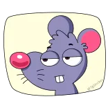 😏 muis, cartoon, dier, schattig telegram sticker