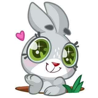 💗 漫画, ウサギ, 動物, かわいい, 可愛い telegram sticker