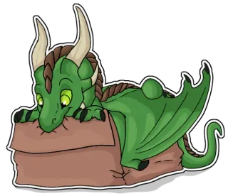 📦 dragon, mignon, animal, fantaisie, reptile whatsapp sticker