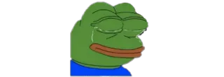 ☘ Pepe the Frog Pepe, sapo, chorando, triste, meme telegram sticker
