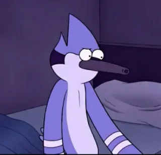 👾 Mordecai Regular Show cartoon, Regular Show, Mordecai, bird, animation whatsapp sticker