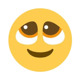 🥺 emoji, smiley, looking up, happy telegram sticker