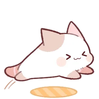😆 cat, cute, animal, pet, cartoon, bread telegram sticker