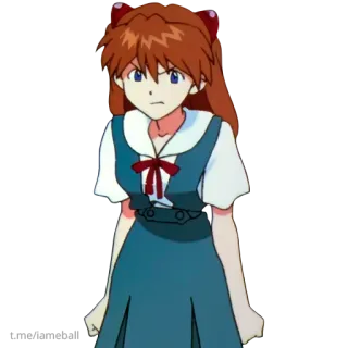 😠 Asuka Langley Soryu Neon Genesis Evangelion Anime, Chica, Dibujos animados, Evangelion, Asuka telegram sticker