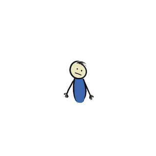 😒 omino stilizzato, cartone animato, semplice, personaggio telegram sticker
