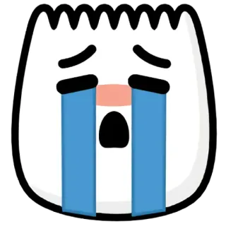 😭 chorando, triste, emoji, lágrimas, chateado whatsapp sticker