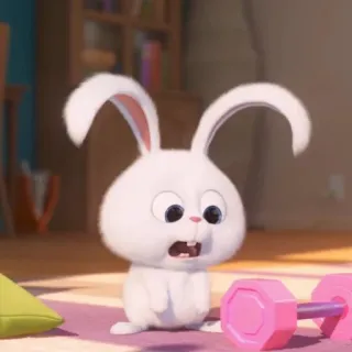 🐰 Snowball The Secret Life of Pets bunny, rabbit, pet, cartoon, animal telegram sticker