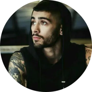 🙄 Zayn Malik man, male, portrait, person, singer, celebrity, Zayn Malik, tattoo telegram sticker