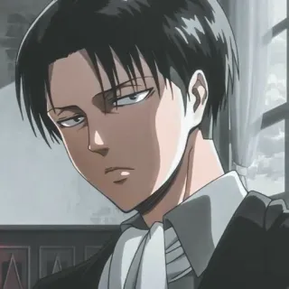 🌟 Levi Ackerman Attack on Titan Levi Ackerman, Attack on Titan, anime, character, manga telegram sticker
