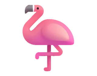 🦩 flamingo, bird, pink, animal, tropical, wildlife telegram sticker