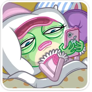😴 сонный, время спать, маска для лица, отдыхать, уставший, утро telegram sticker