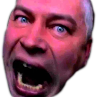 👺 gritando, chillando, cara, expresión, enojado, impactado telegram sticker