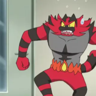 😰 Incineroar Pokemon pokemon, incineroar, fire, monster, cartoon, fictional character telegram sticker