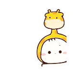 ☺ mono, animal, kawaii, amarillo, mascota, chibi, personaje whatsapp sticker