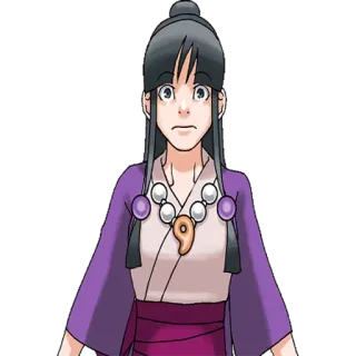 😰 Maya Fey Ace Attorney maya fey, ace attorney, anime, game, character telegram sticker