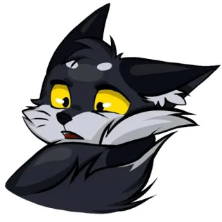 🤨 kucing, hewan, stiker, imut, kartun telegram sticker