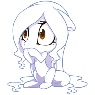 😲 Poney, Dessin animé, Animal, Mignon, À genoux, Qui supplie telegram sticker