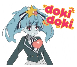 💓 doki doki Зомби, Аниме, Девочка, Милый, Zombieland Saga, Doki Doki telegram sticker