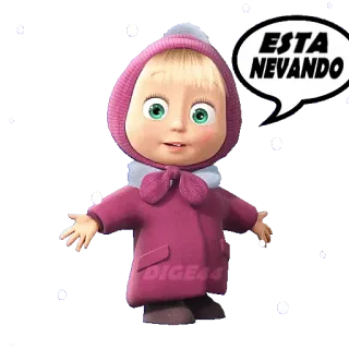 🌨 Masha Masha and the Bear ESTA NEVANDO masha, dibujos animados, nevando, invierno, oso telegram sticker