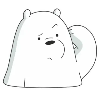 🤔 Ice Bear We Bare Bears urso polar, we bare bears, desenho animado, urso, personagem, bravo telegram sticker