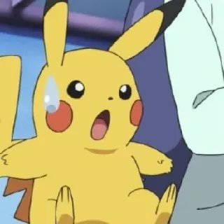 ⚡️ Pikachu Pokemon pokemon, scioccato, carino, anime, cartoni animati, pikachu telegram sticker